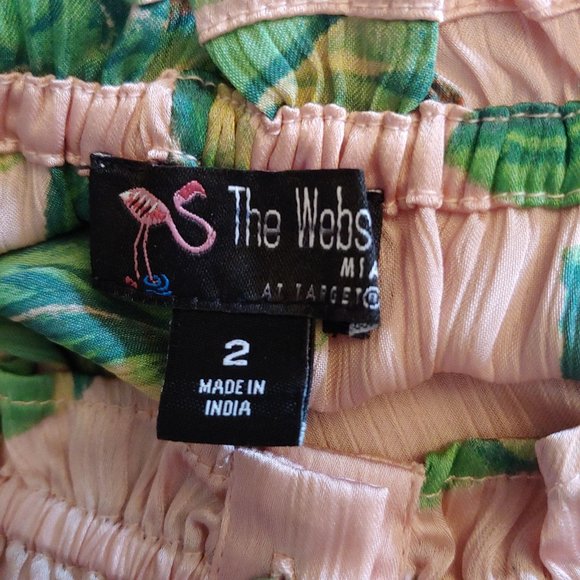 The Webster Miami silky flowy egret and folIage oversize knee length dress - Picture 11 of 12